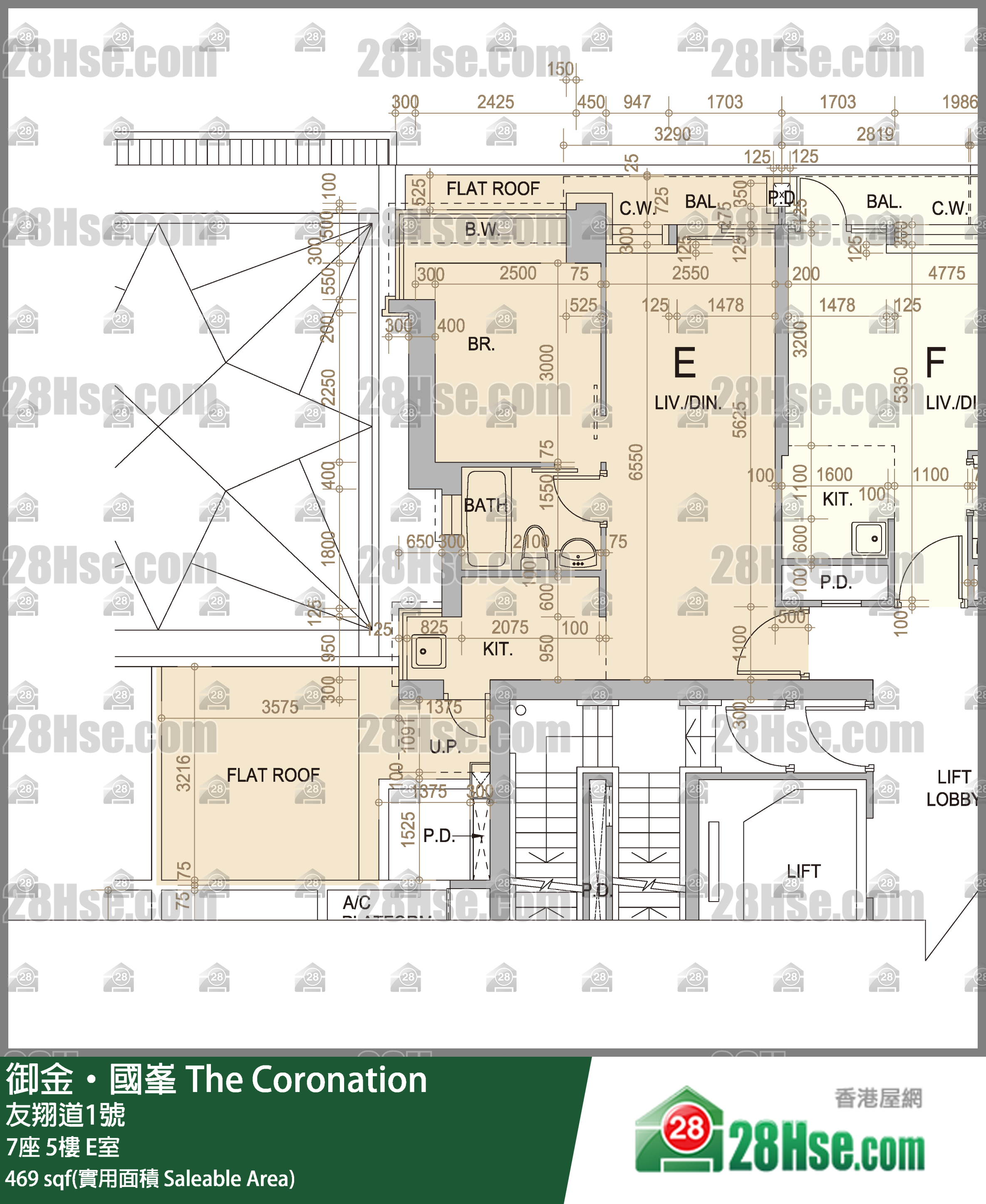 御金国峯 7座5楼 E室 平面图