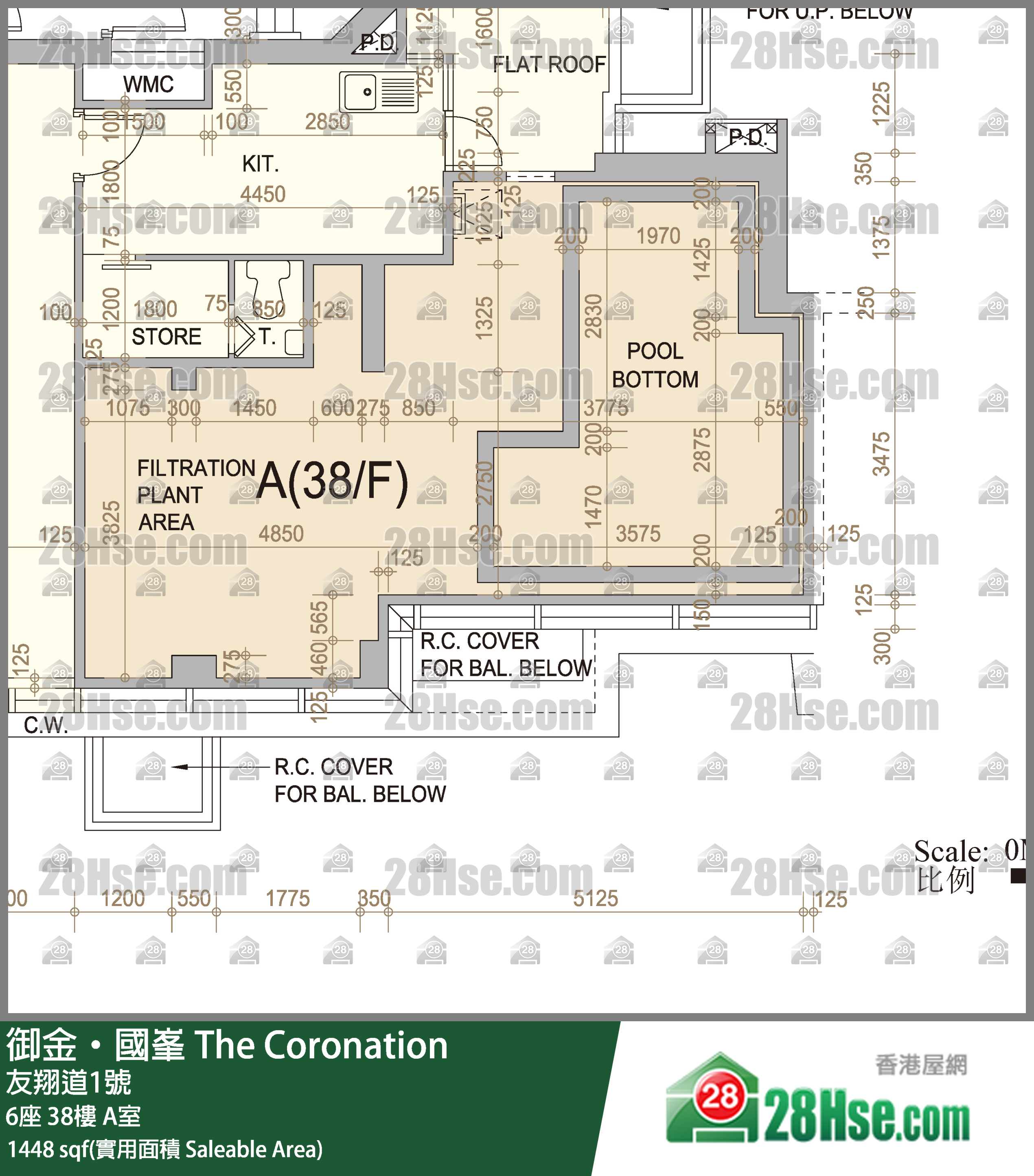 御金國峯 6座 38樓 A室 平面圖