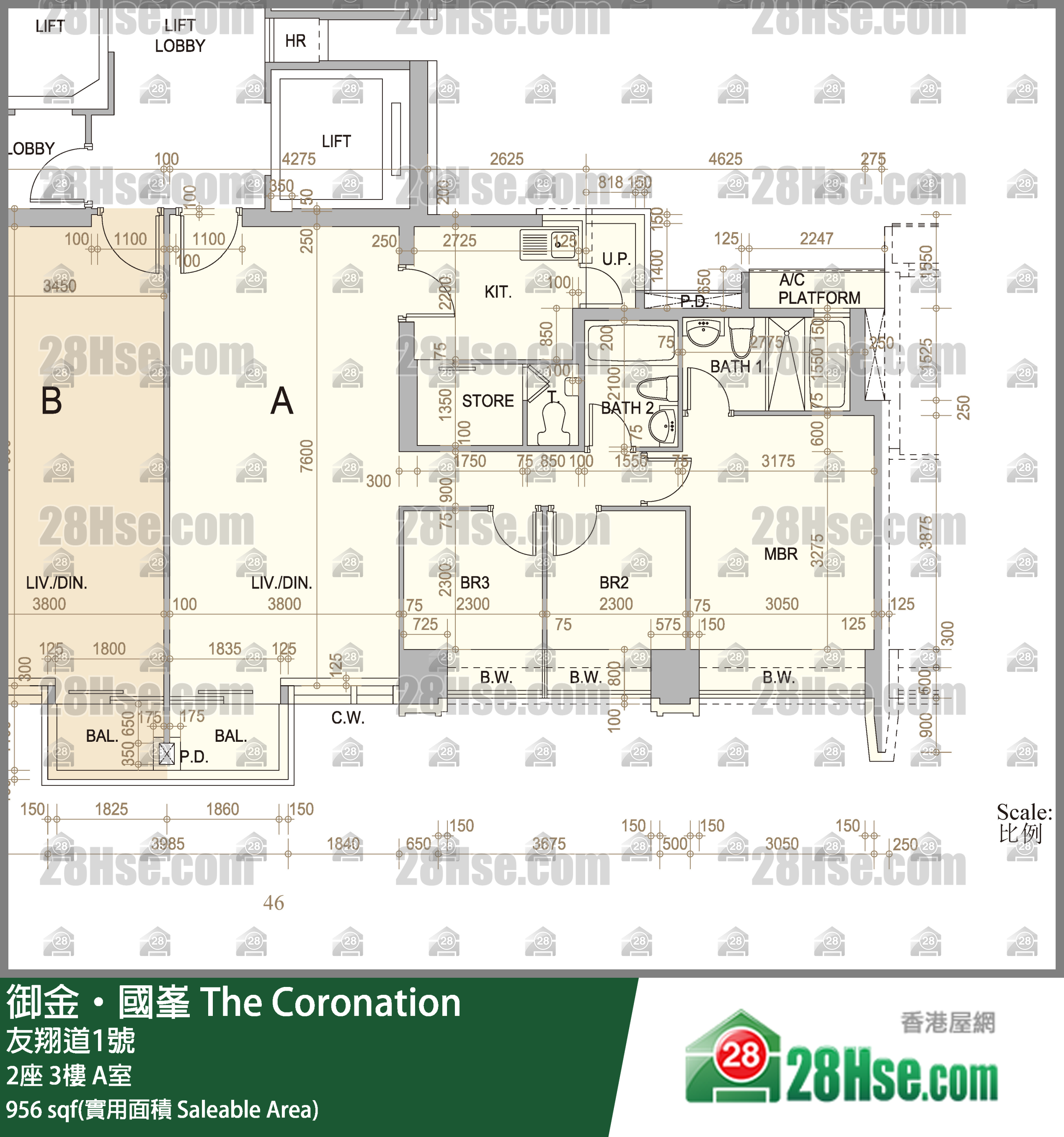御金国峯 单位平面图(由 28Hse 提供)