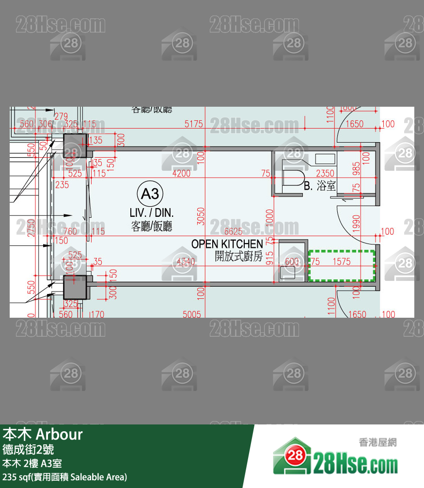 本木 本木 2樓 A3室 平面圖