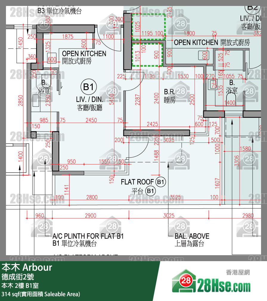 本木 本木 2樓 B1室 平面圖