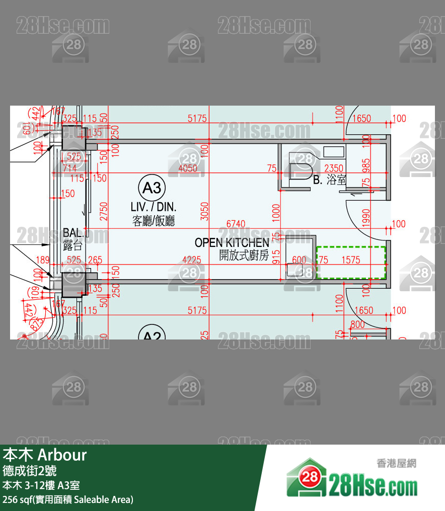 本木 本木 5樓 A3室 平面圖