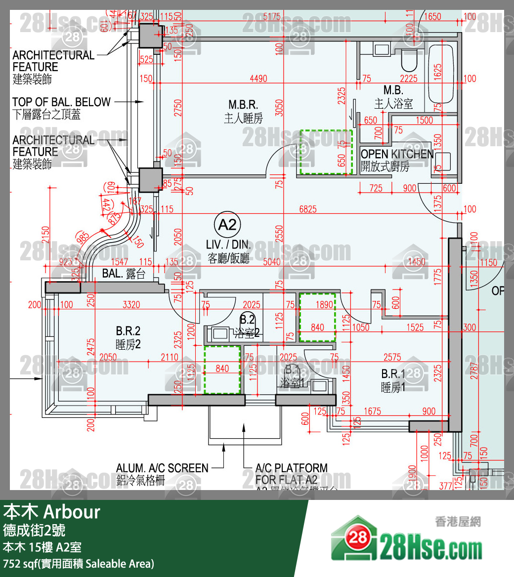 本木 本木 15樓 A2室 平面圖