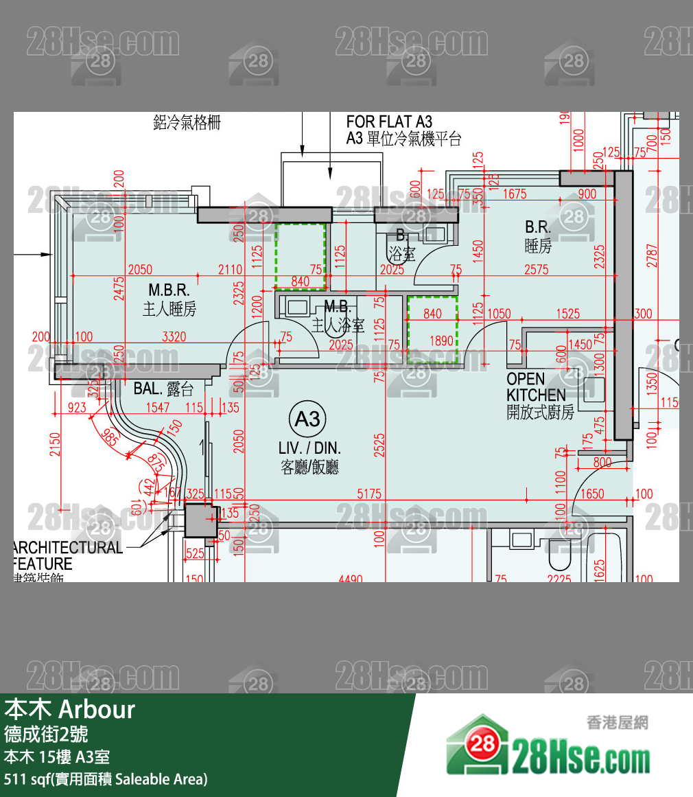 本木 本木 15樓 A3室 平面圖