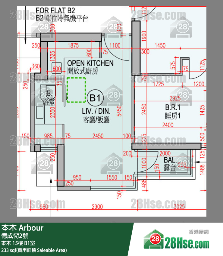 本木 本木 15樓 B1室 平面圖
