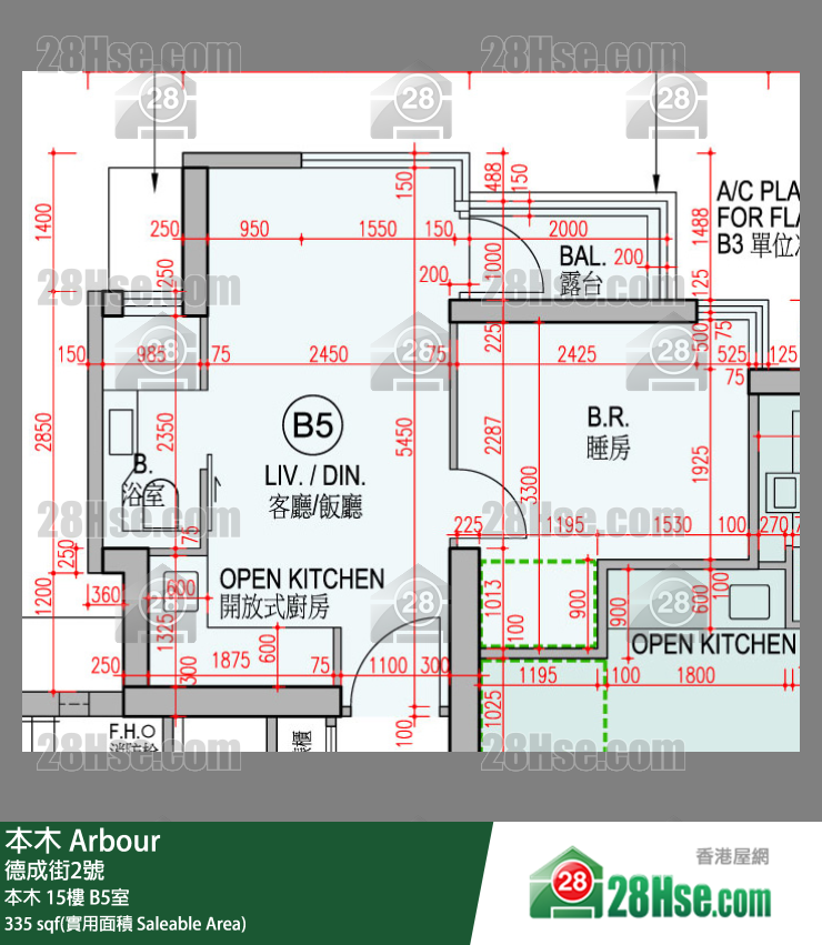 本木 本木 15樓 B5室 平面圖