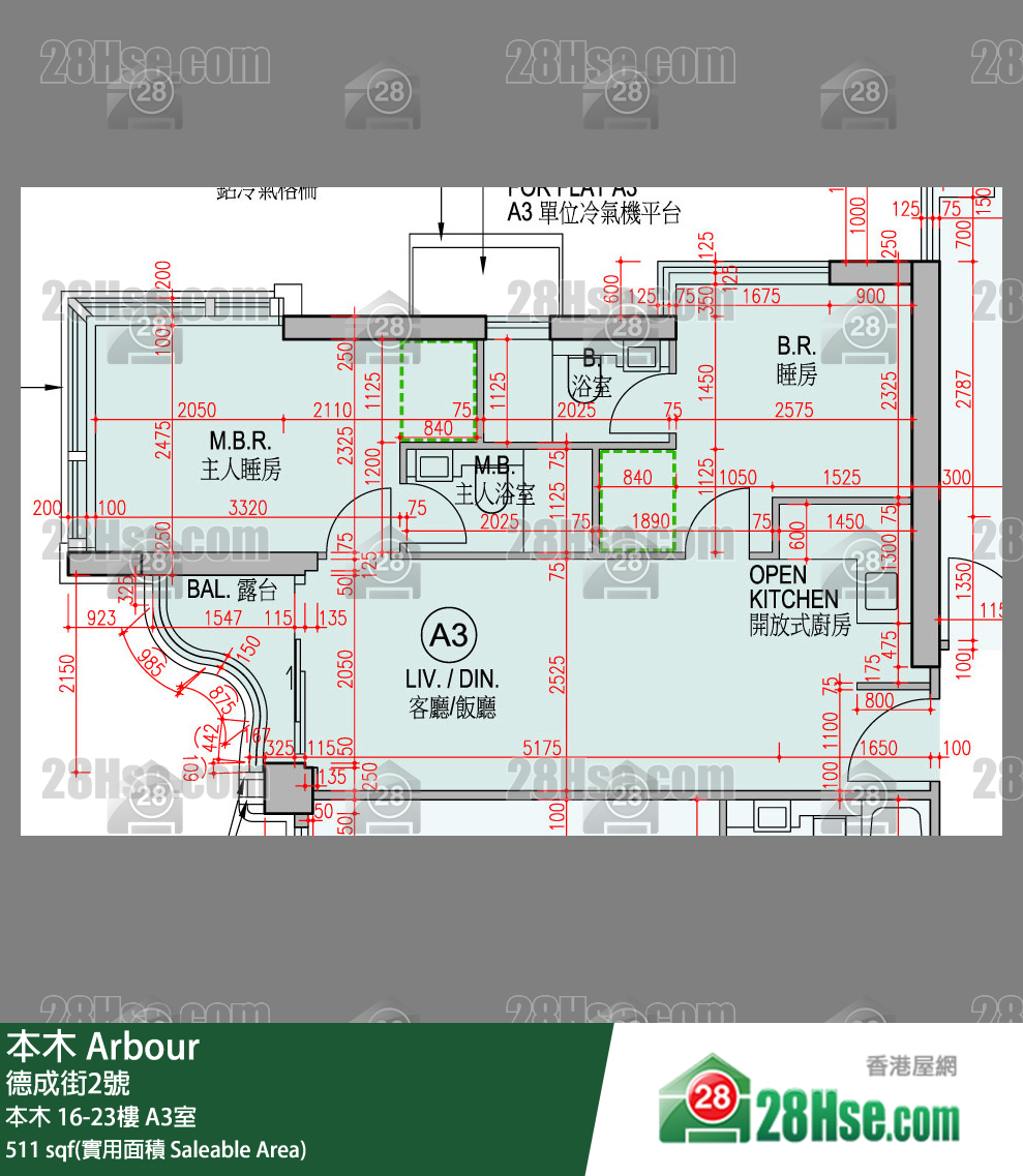 本木 本木 23樓 A3室 平面圖