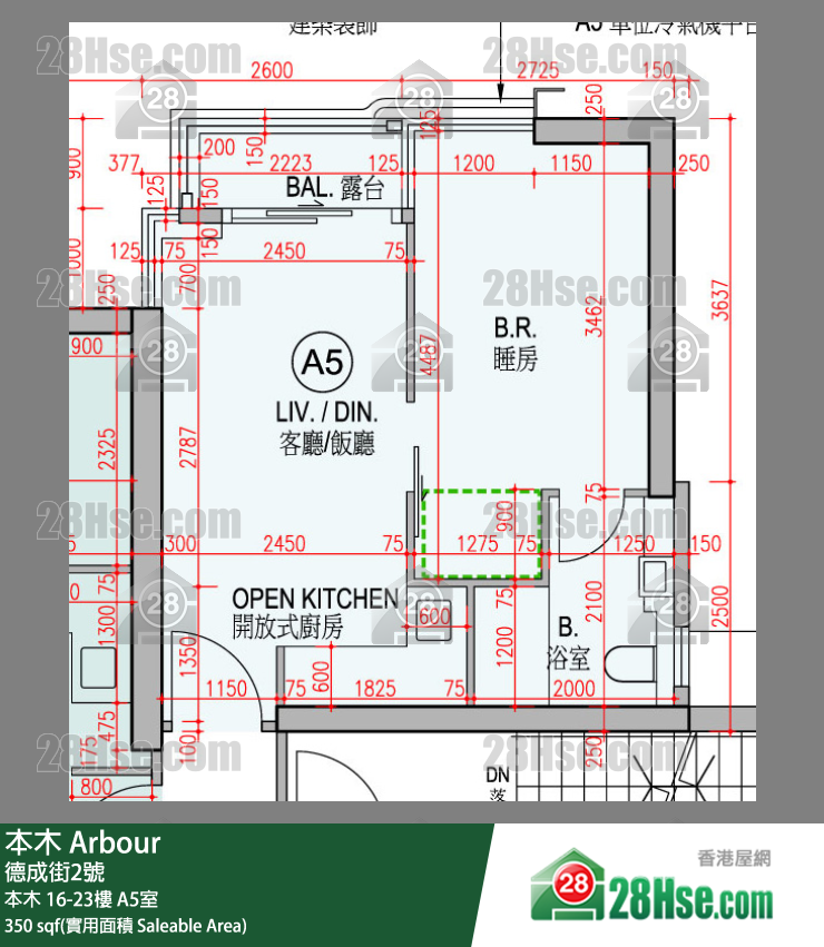 本木 本木 22樓 A5室 平面圖