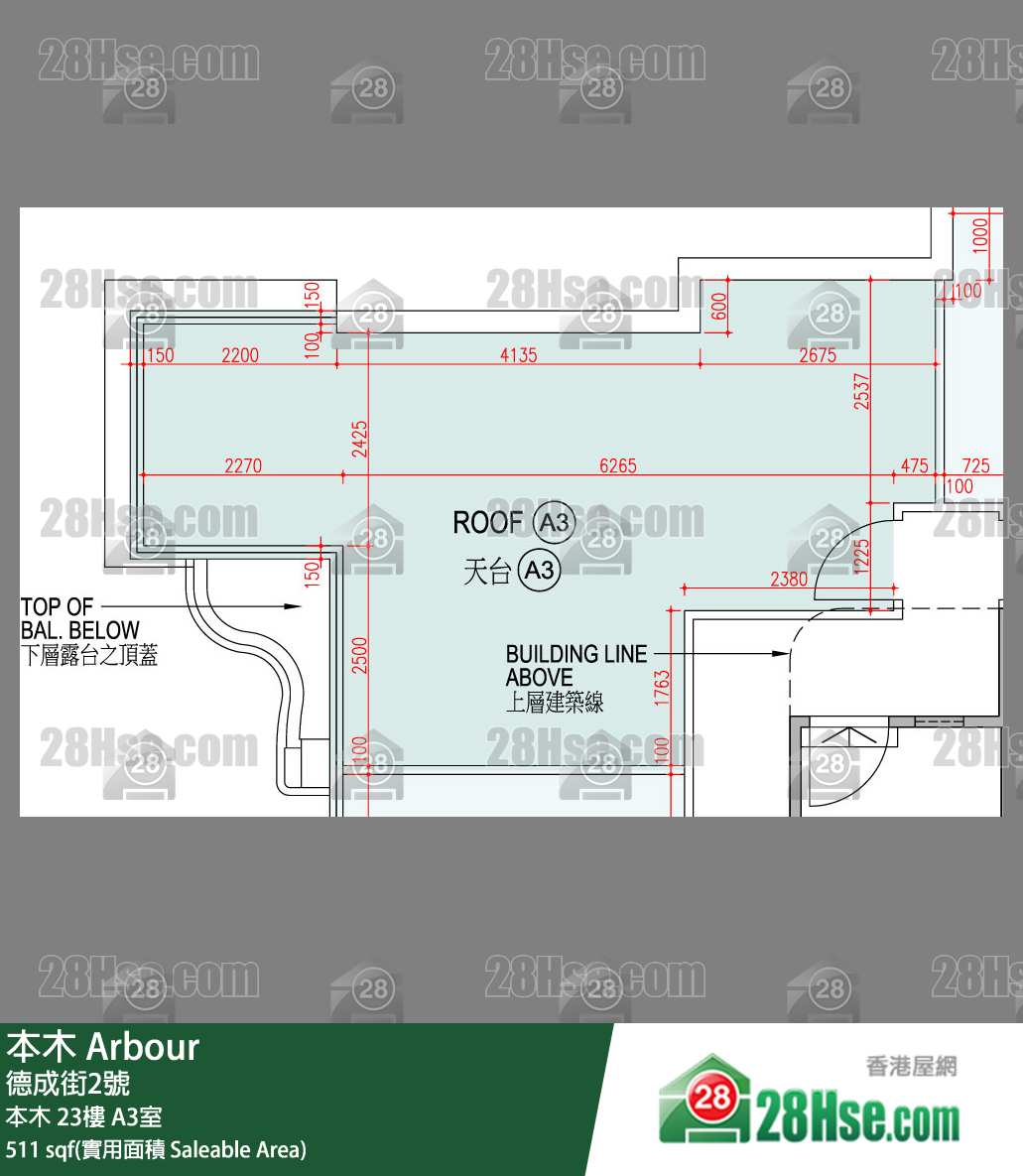 本木 本木 23樓 A3室 平面圖