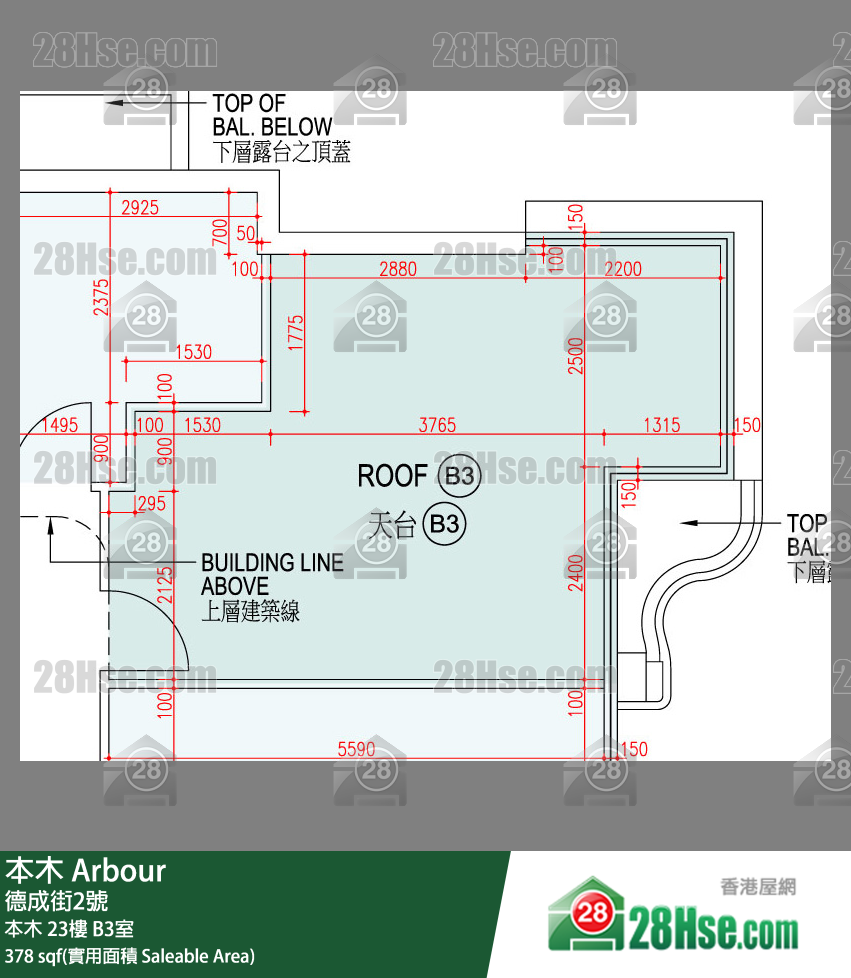 本木 本木 23樓 B3室 平面圖
