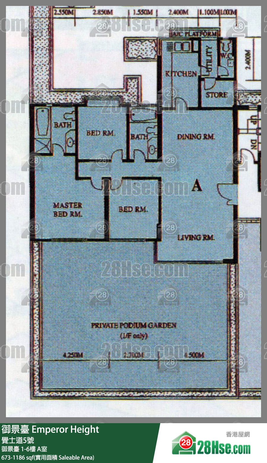御景台 御景台 3楼 A室 平面图
