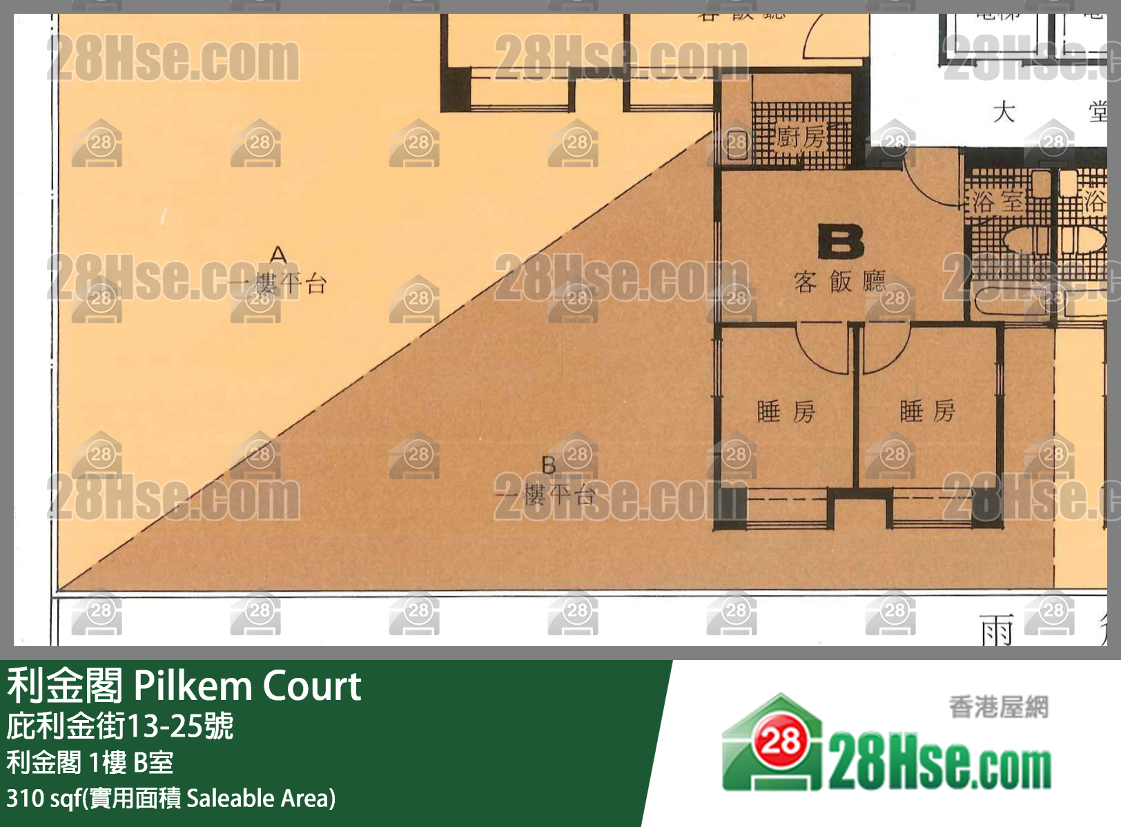 利金閣 利金閣 1樓 B室 平面圖