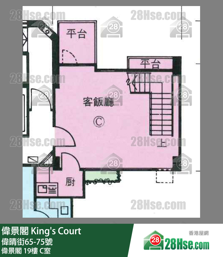伟景阁 伟景阁19楼 C室 平面图
