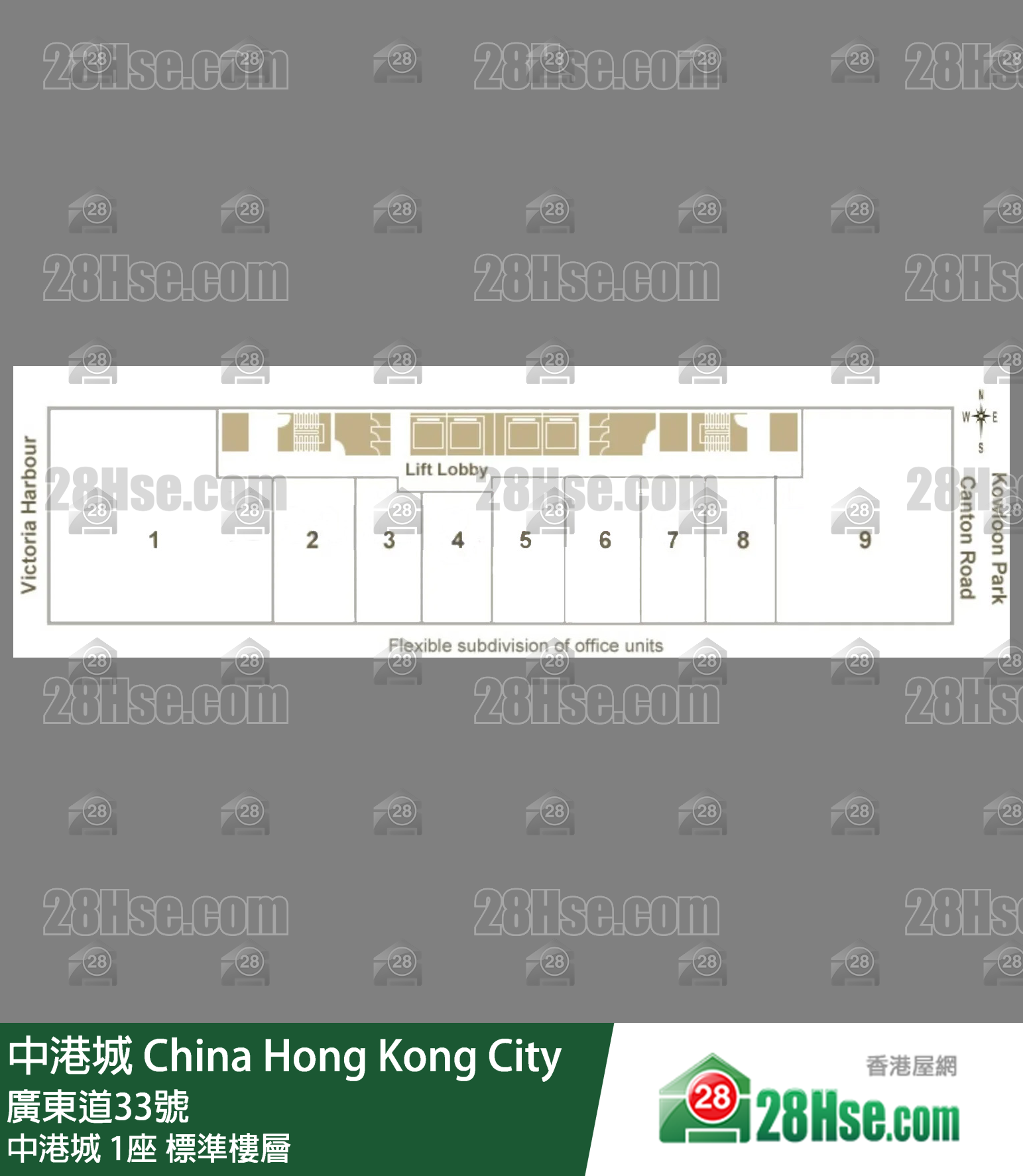 中港城6座 中港城 1座 标准楼层 平面图 中港城6座 中港城 1座 标准楼层 平面图