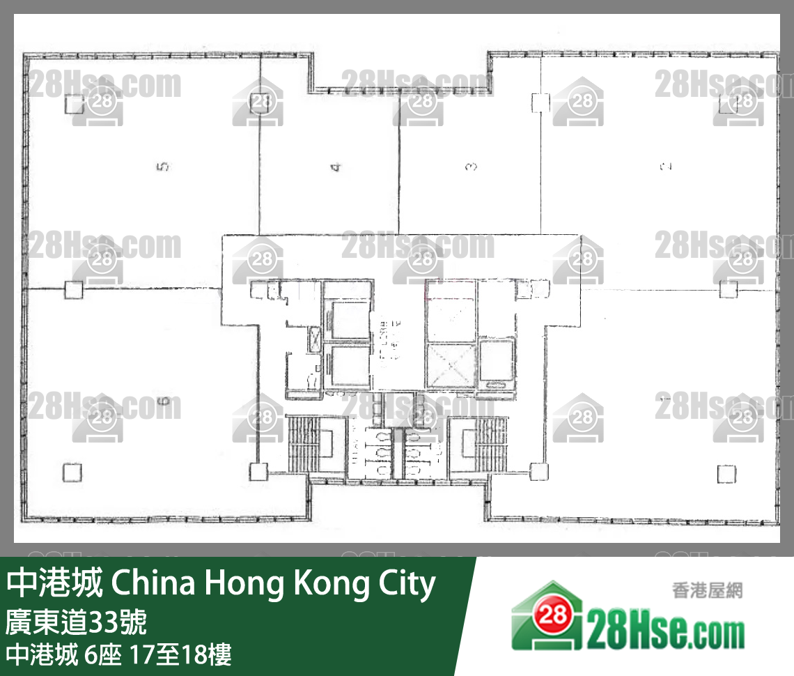 中港城6座 中港城 6座 17-18楼 平面图 中港城6座 中港城 6座 17-18楼 平面图