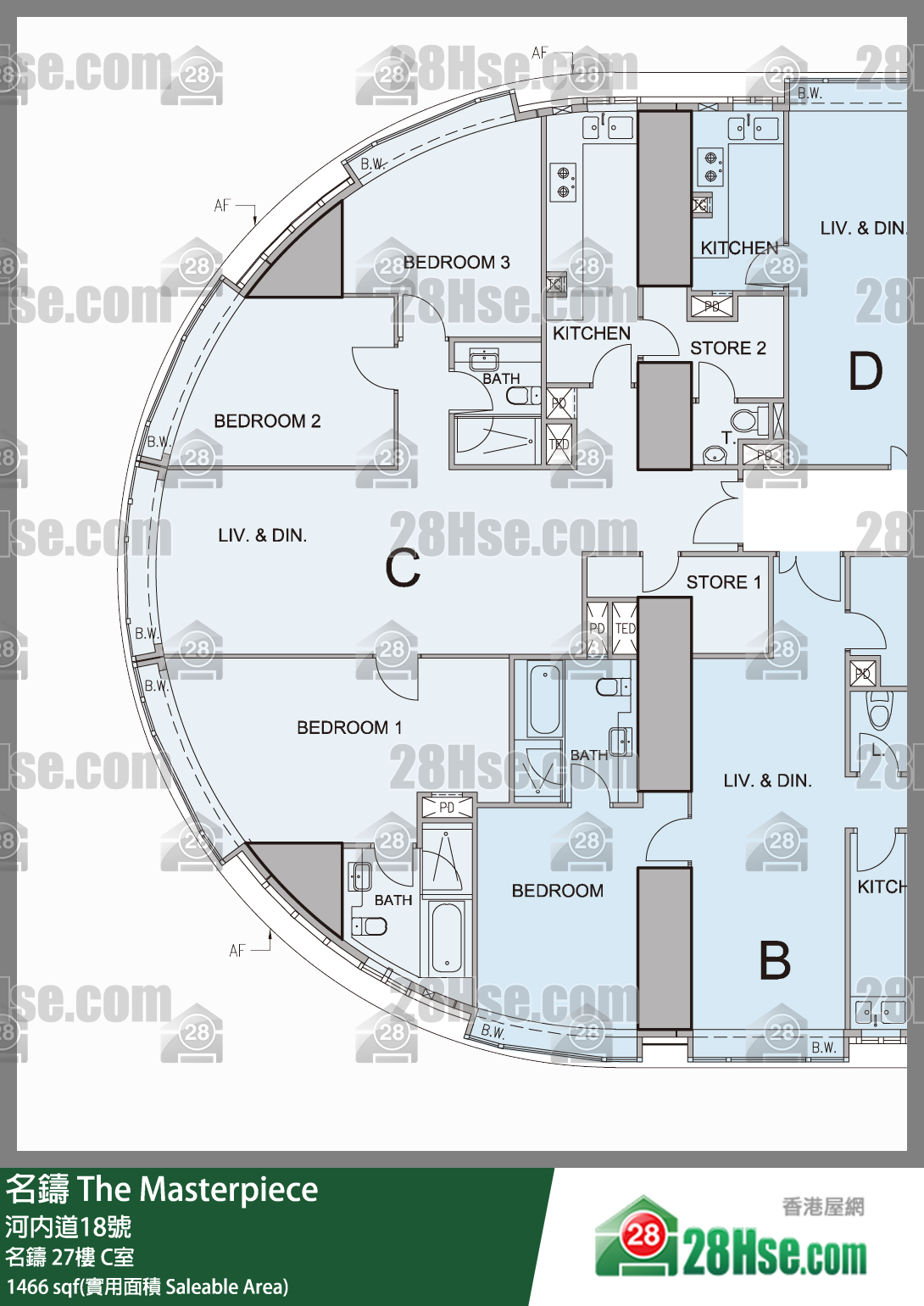 名鑄 名鑄27樓 C室 平面圖