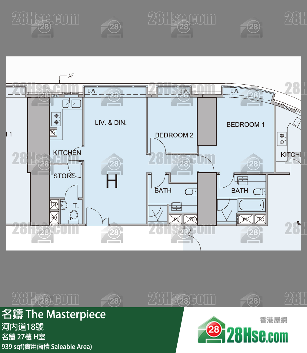 名鑄 名鑄27樓 H室 平面圖