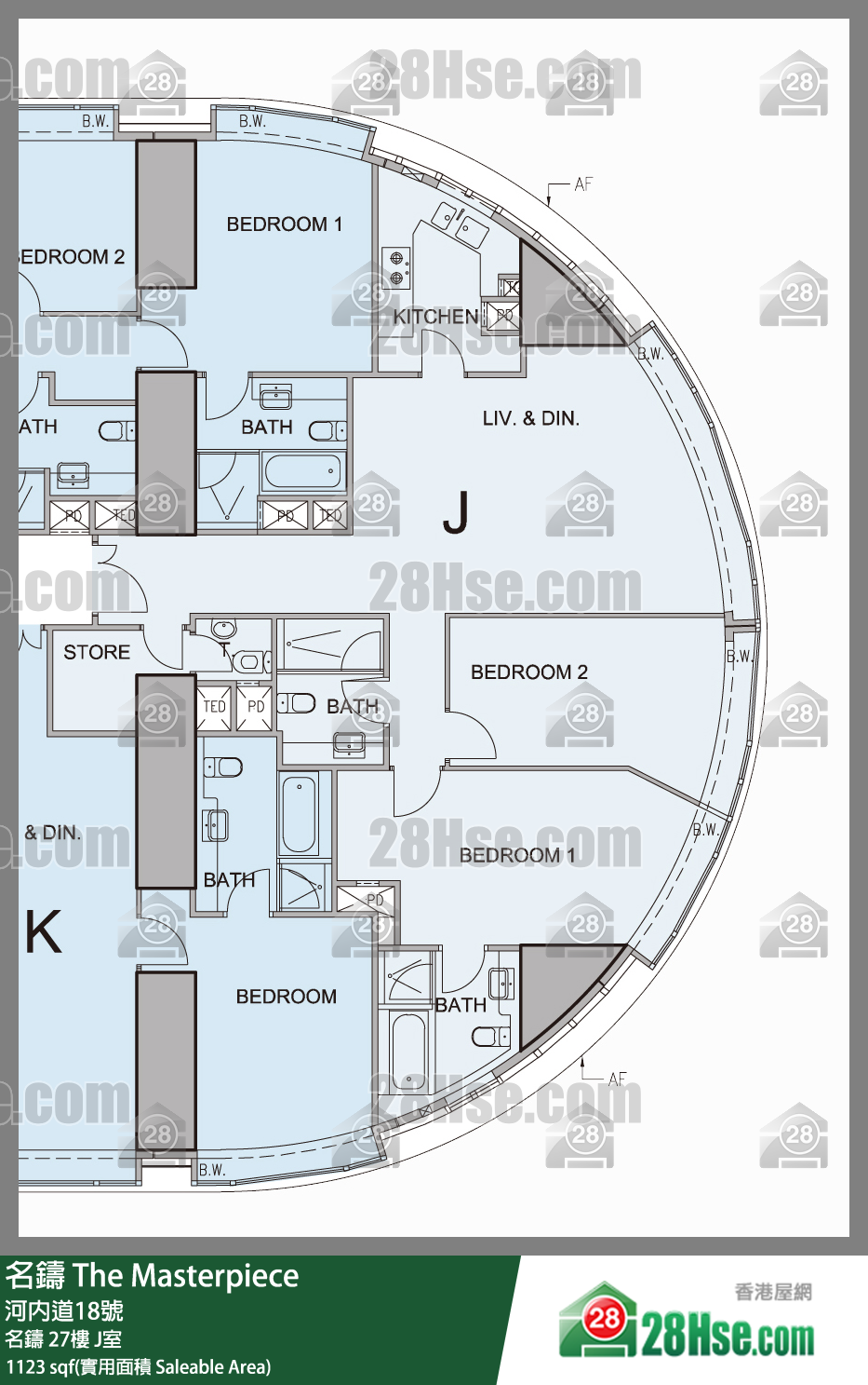 名鑄 名鑄27樓 J室 平面圖
