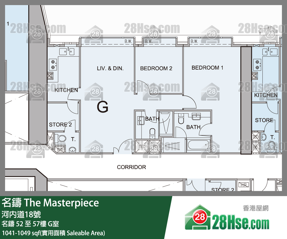 名鑄 名鑄 53樓 G室 平面圖