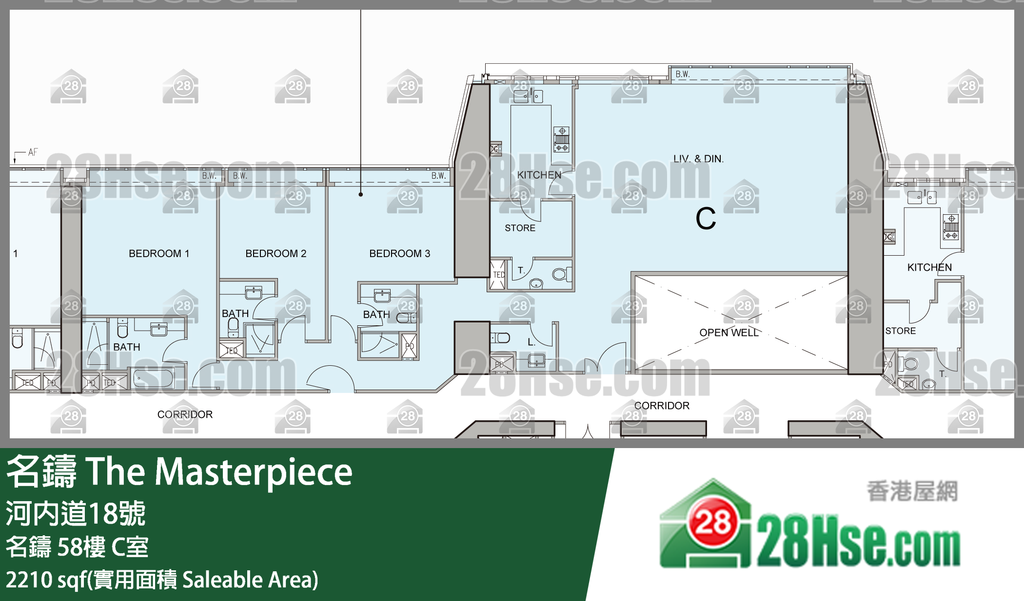 名鑄 名鑄 58樓 C室 平面圖