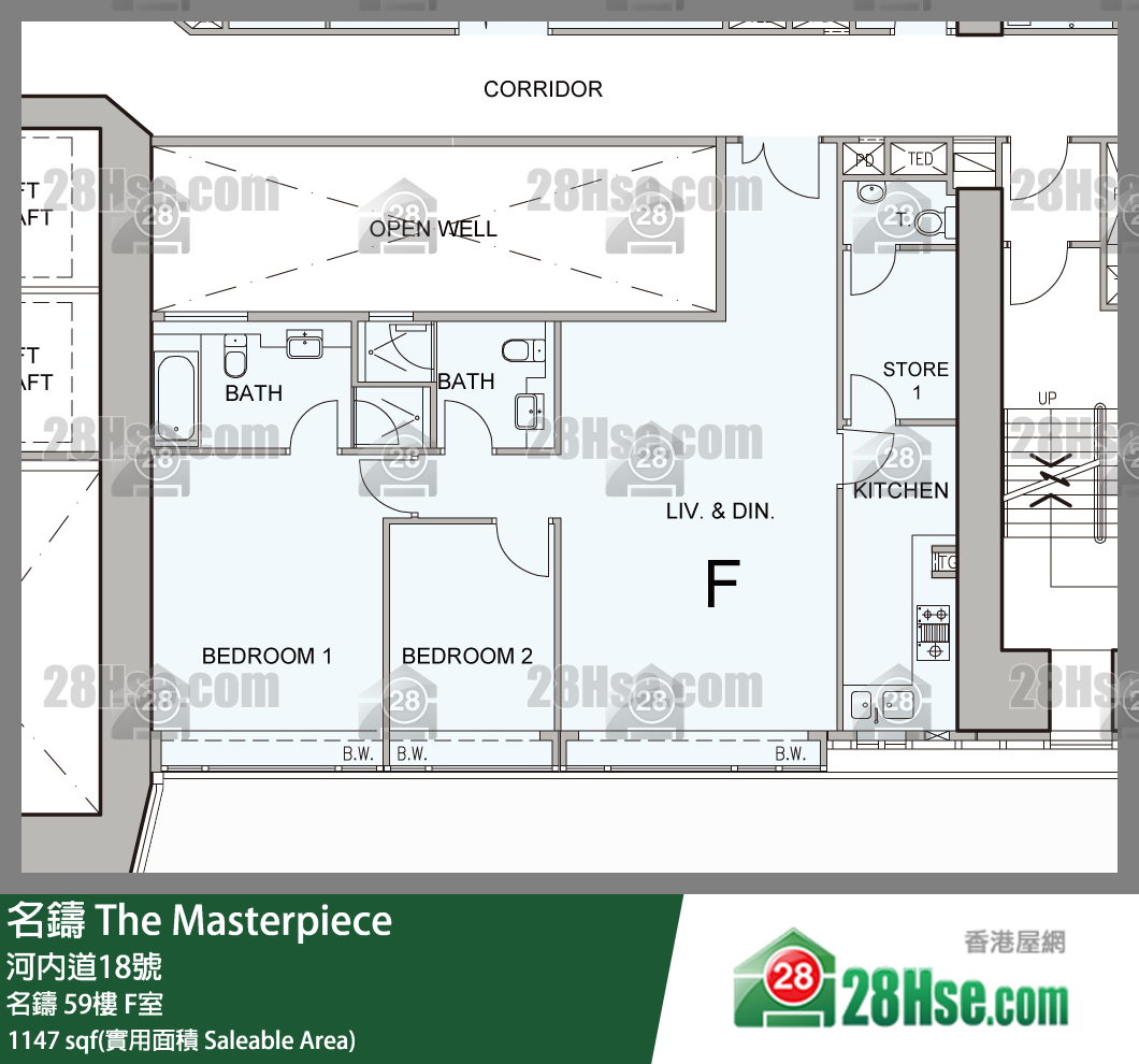 名鑄 名鑄59樓 F室 平面圖