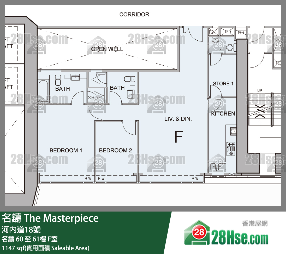 名鑄 名鑄60樓 F室 平面圖
