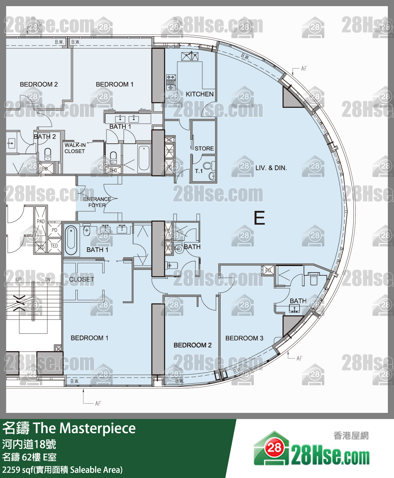 名鑄 名鑄 62樓 E室 平面圖