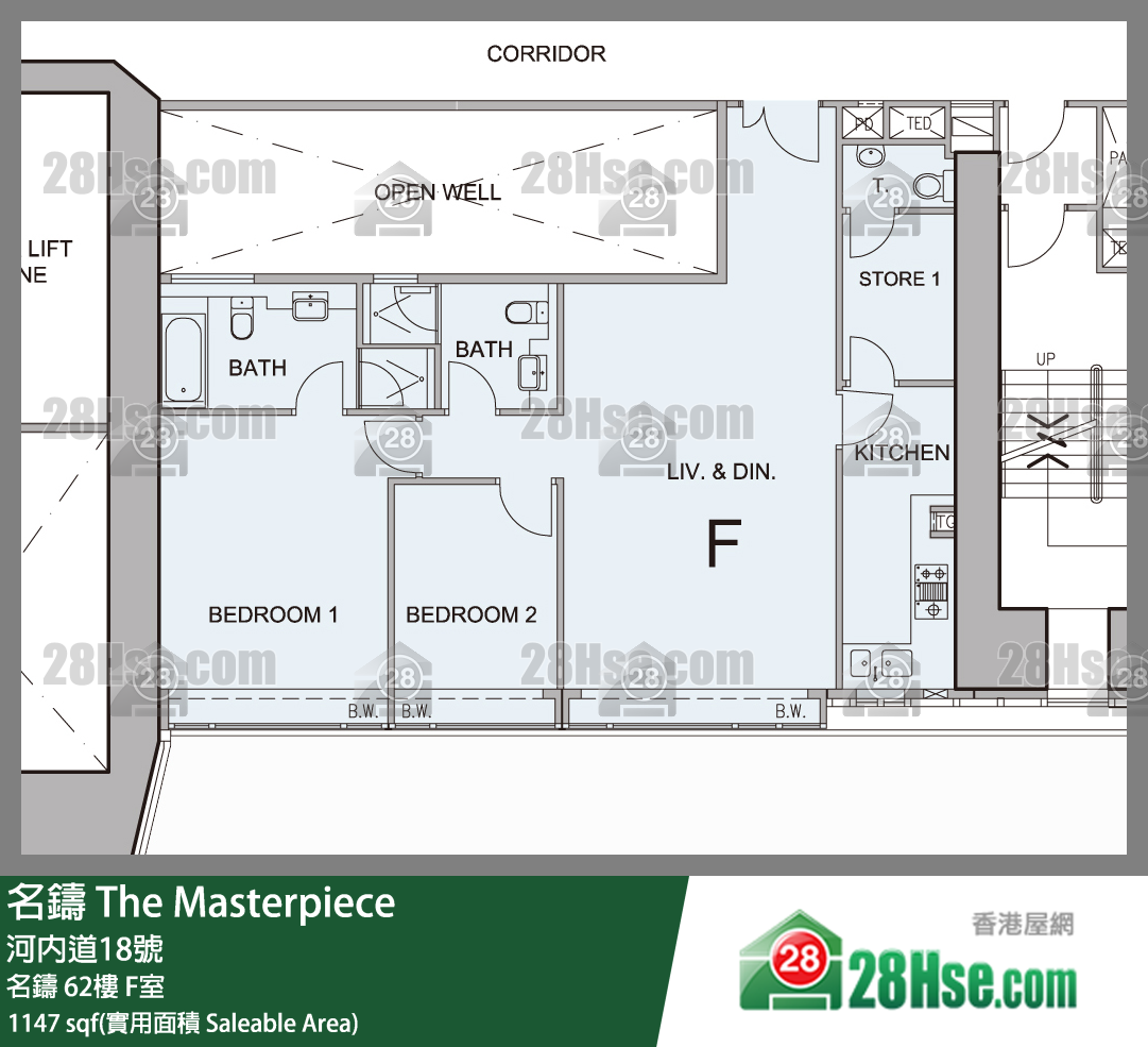 名鑄 名鑄62樓 F室 平面圖