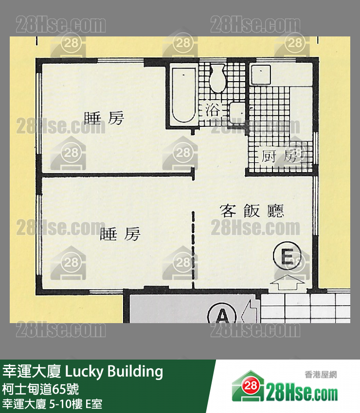 幸运大厦 幸运大厦5楼 E室 平面图