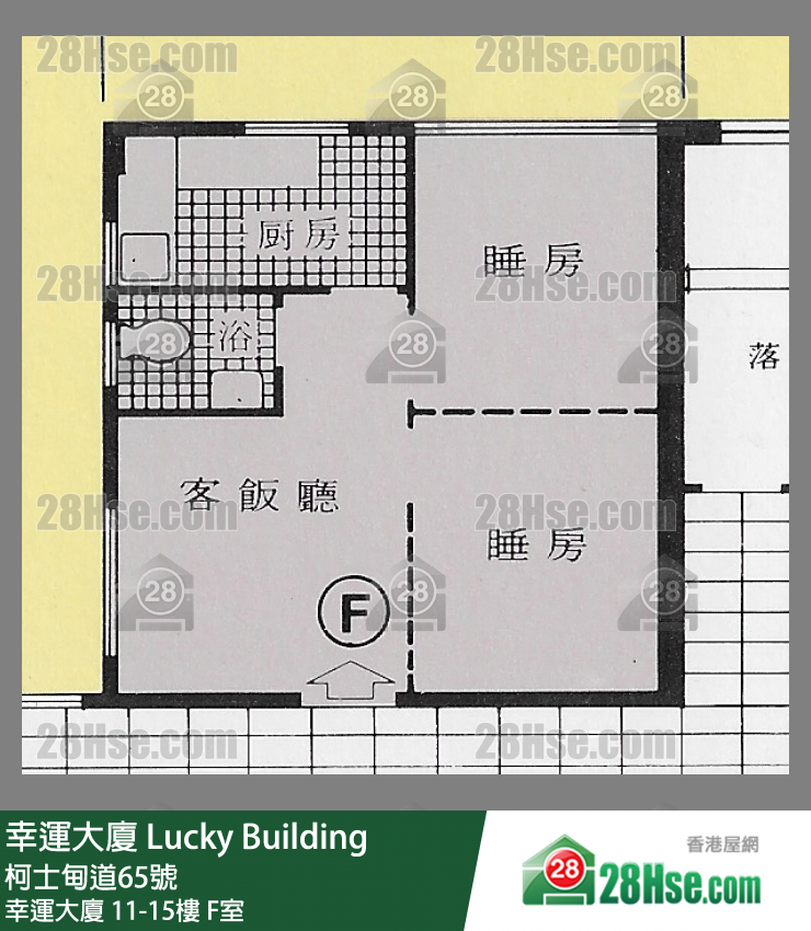 幸运大厦 幸运大厦 13楼 F室 平面图