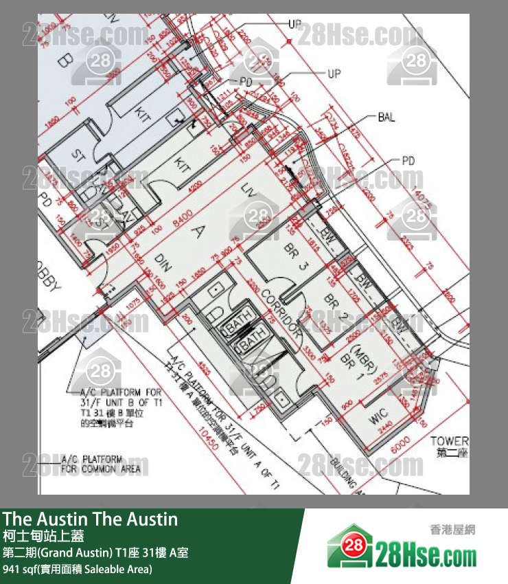 The Austin 第二期(Grand Austin)T1座31樓 A室 平面圖