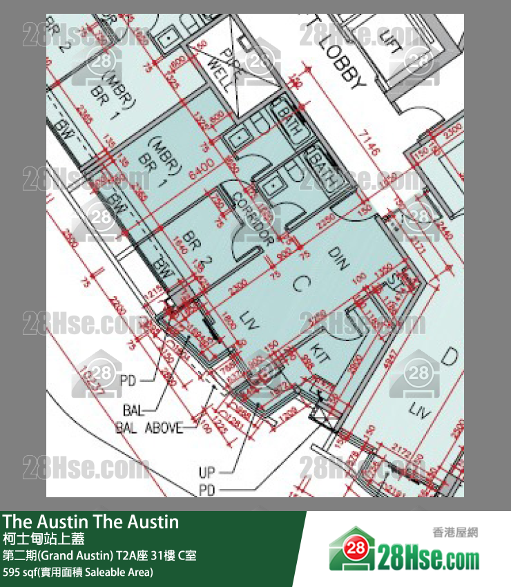 The Austin 第二期(Grand Austin) T2A座 31楼 C室 平面图