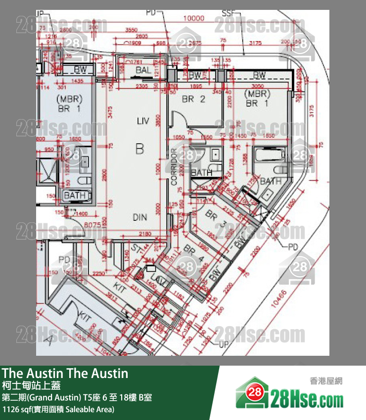 The Austin 第二期(Grand Austin)T5座9樓 B室 平面圖