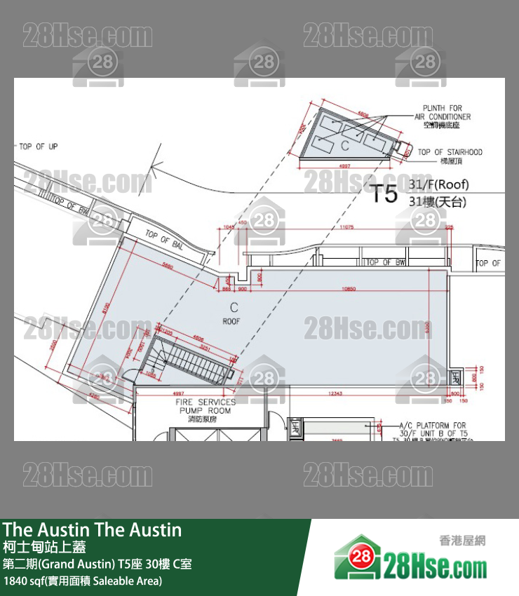 The Austin 第二期(Grand Austin)T5座30楼 C室 平面图