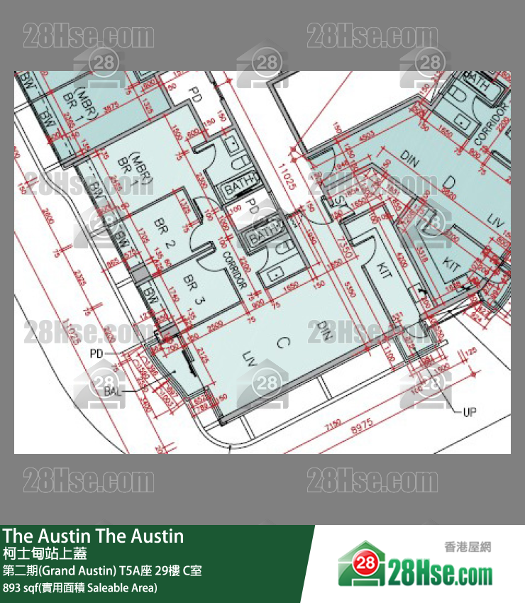 The Austin 第二期(Grand Austin) T5A座 29樓 C室 平面圖