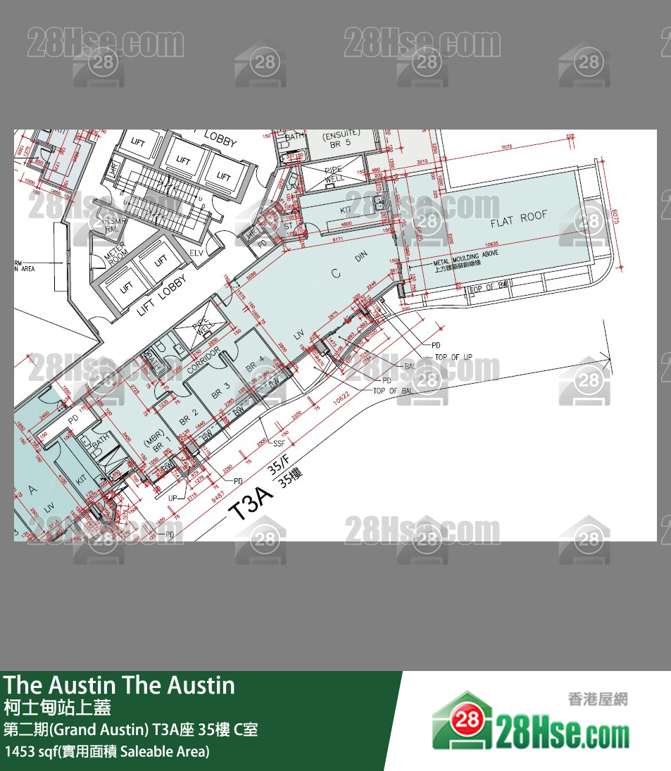 The Austin 第二期(Grand Austin)T3A座35樓 C室 平面圖