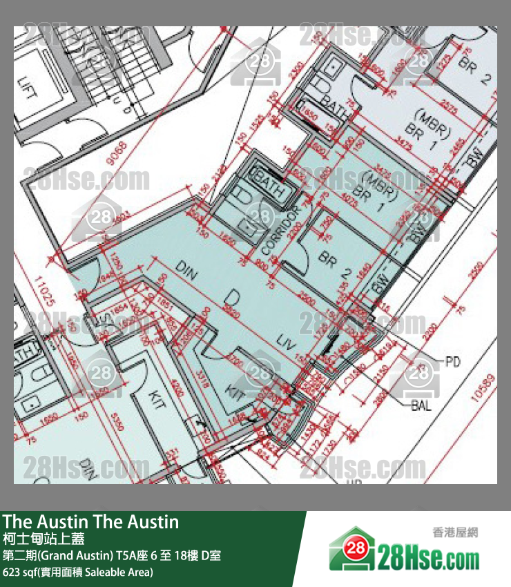 The Austin 第二期(Grand Austin)T5A座11樓 D室 平面圖