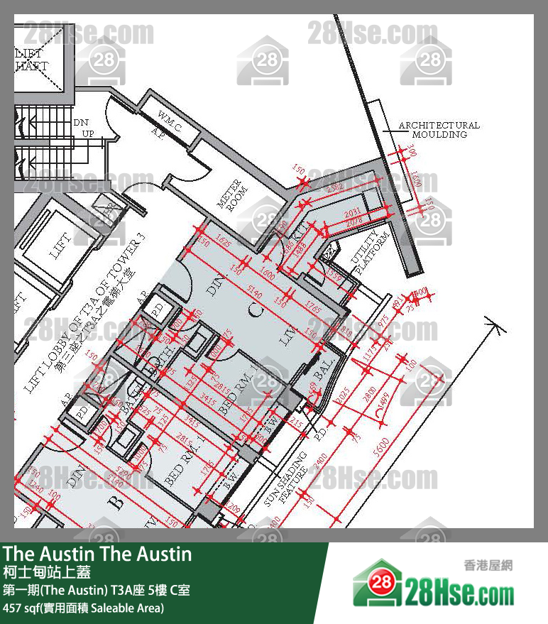 The Austin 第一期(The Austin)T3A座5楼 C室 平面图