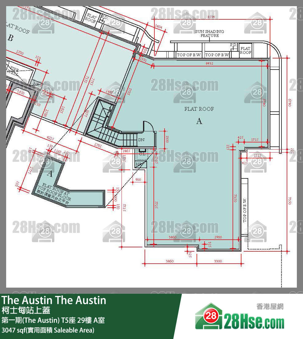 The Austin 第一期(The Austin)T5座29楼 A室 平面图