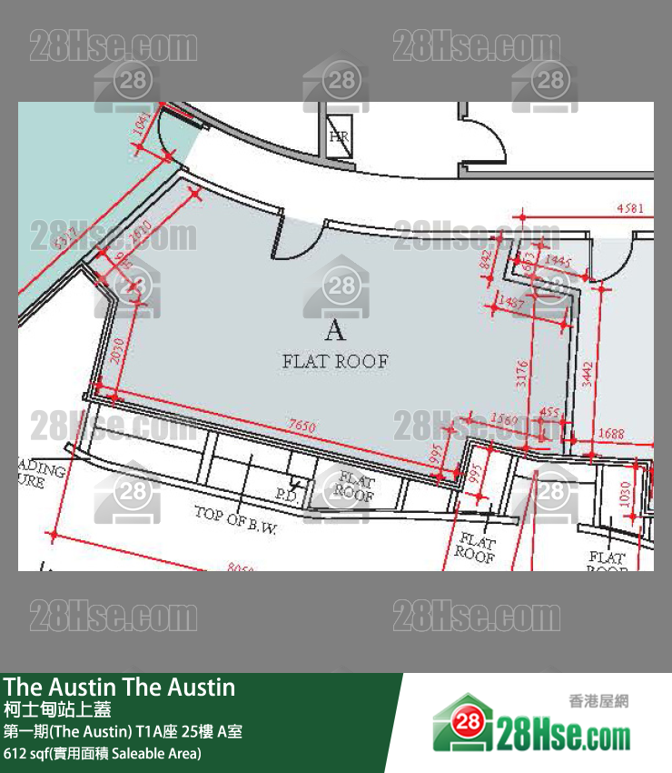 The Austin 第一期(The Austin)T1A座25楼 A室 平面图