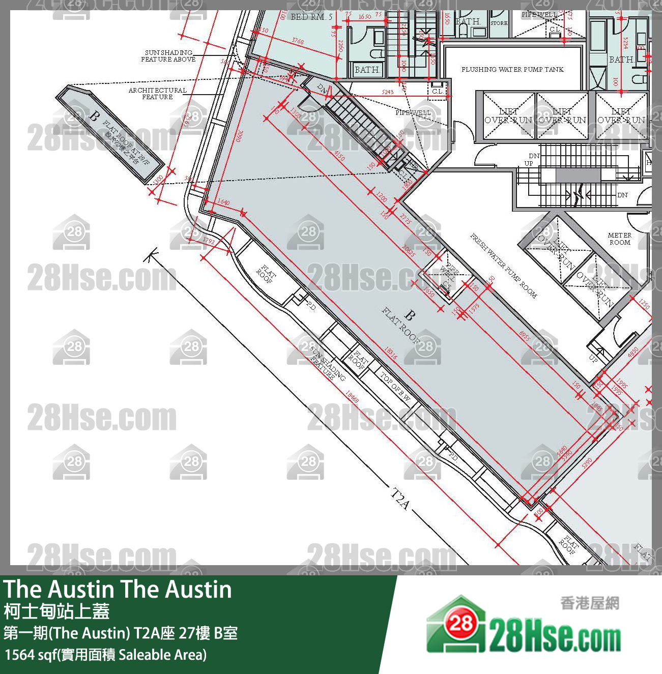 The Austin 第一期(The Austin)T2A座27楼 B室 平面图