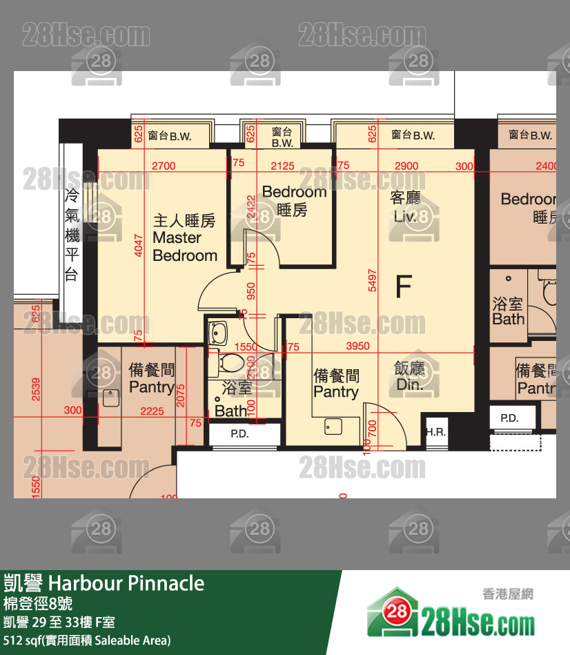 凯誉 凯誉30楼 F室 平面图