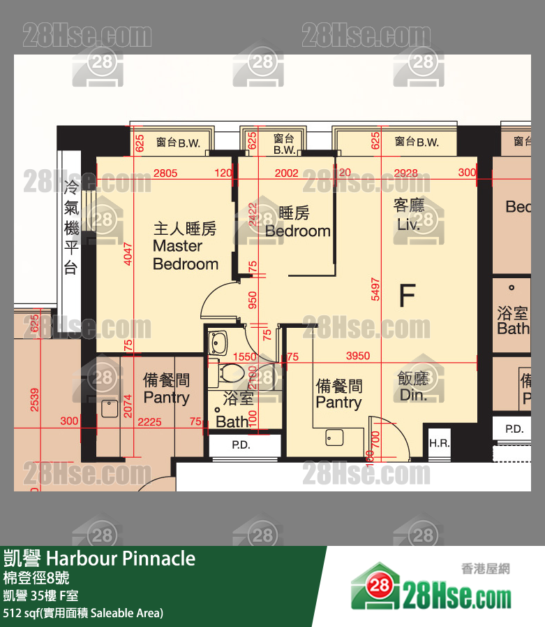 凯誉 凯誉35楼 F室 平面图
