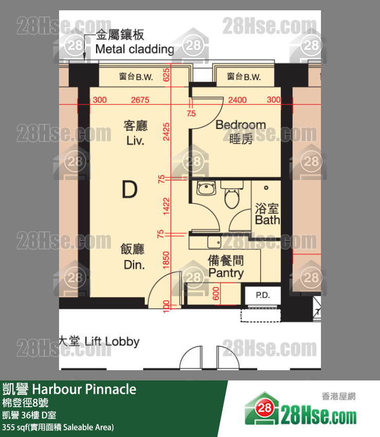 凯誉 凯誉36楼 D室 平面图