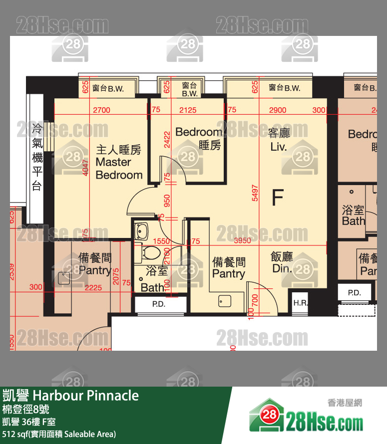 凯誉 凯誉36楼 F室 平面图