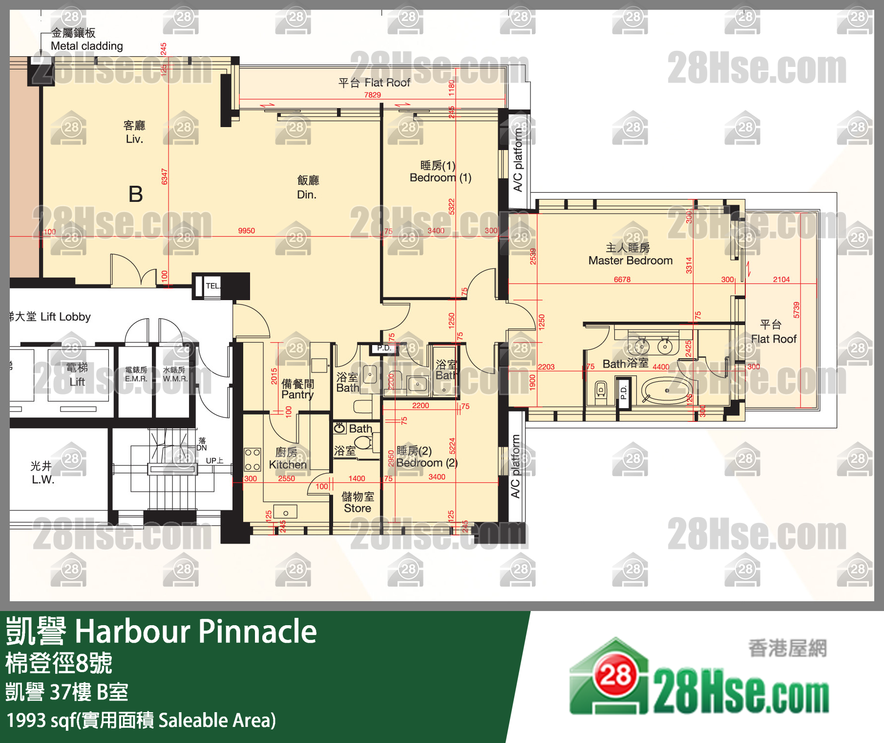 凯誉 凯誉37楼 B室 平面图