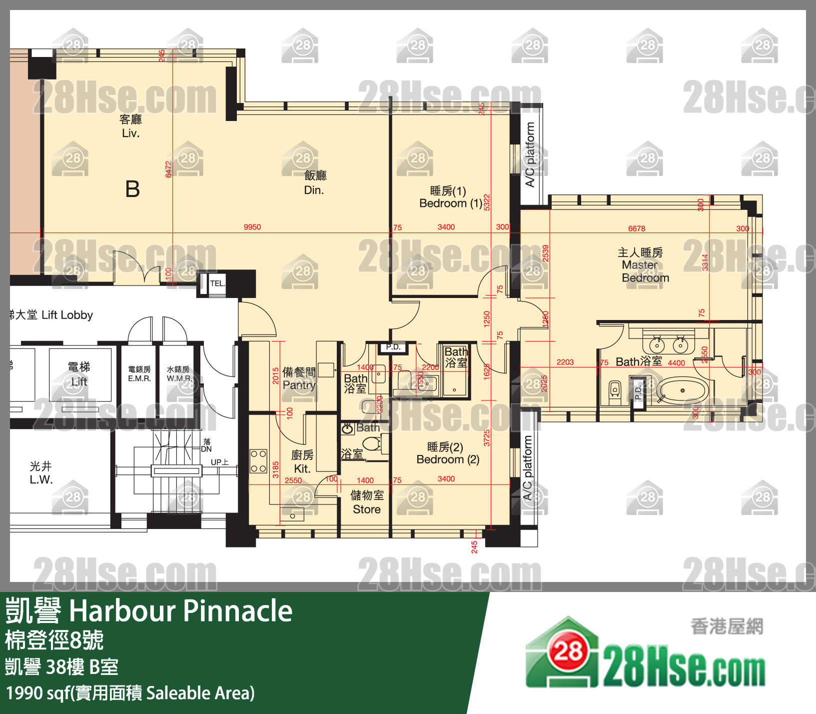 凱譽 凱譽 38樓 B室 平面圖