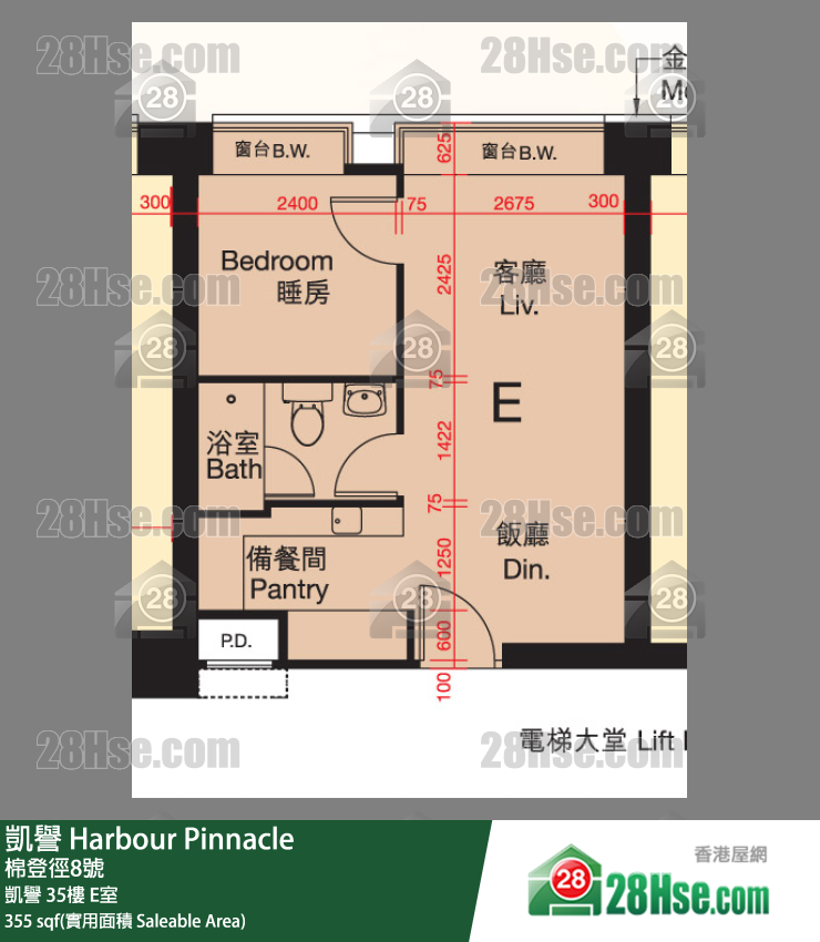 凯誉 凯誉35楼 E室 平面图