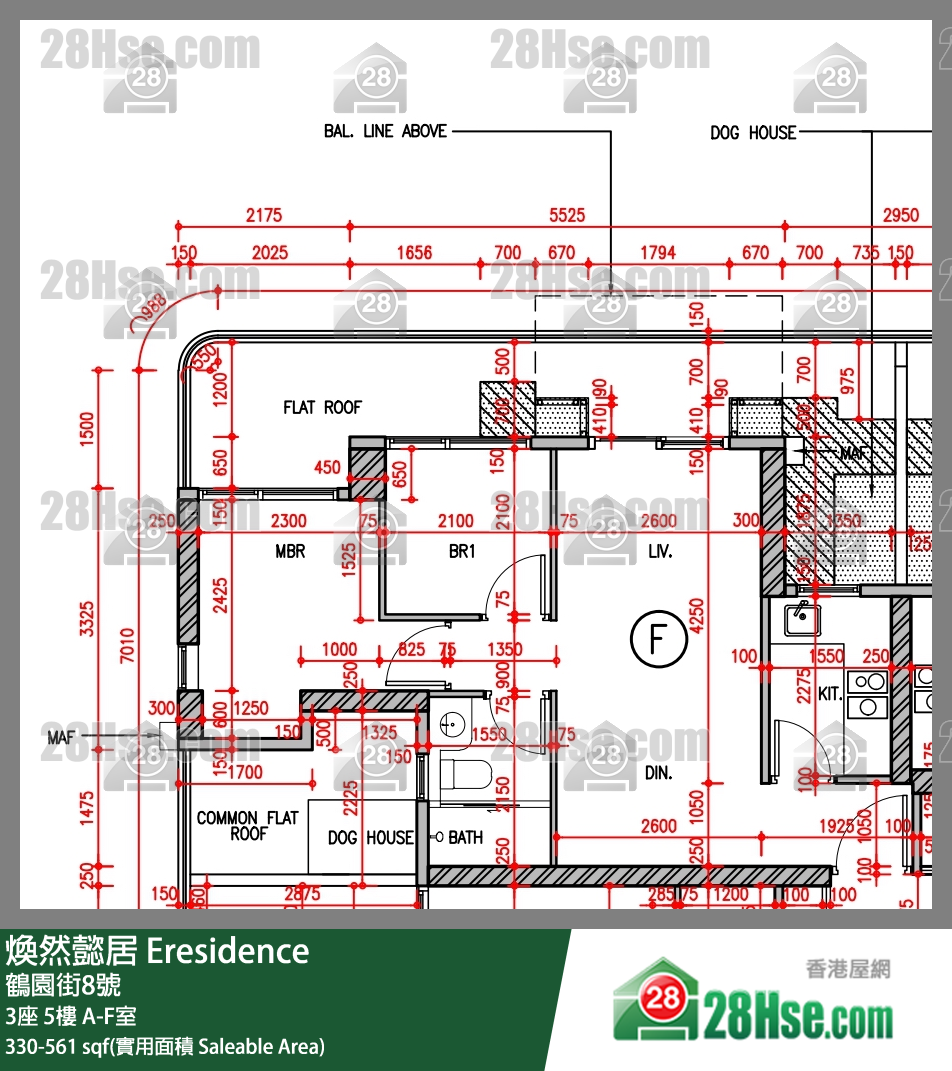 煥然懿居 3座5樓 B室 平面圖