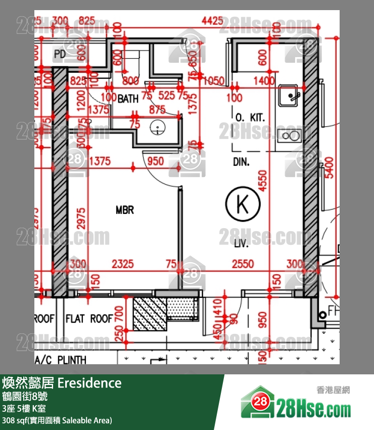 煥然懿居 3座5樓 K室 平面圖